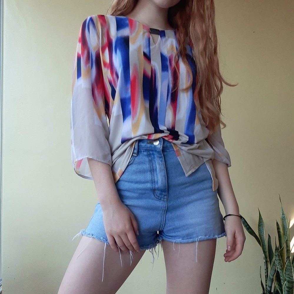 Colorful Flowy Shirt.